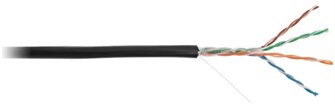 Кабель витая пара U/UTP 5e кат. 4 пары Netlan CCA-UU004-5E-PE-BK 137424