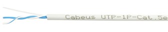 Кабель витая пара U/UTP 5e кат. 1 пара Cabeus UTP-1P-Cat.5e-SOLID-LSZH-GY-500 137532