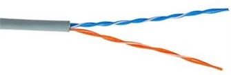 Кабель витая пара U/UTP 5e кат. 2 пары TWT TWT-5EUTP2PT-GY 137535