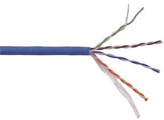 Кабель витая пара U/UTP 5 кат. 4 пары Lanmaster LAN-5EUTP-HFLT-BL 137648