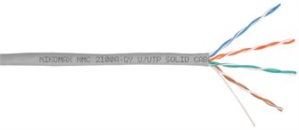Кабель витая пара U/UTP 5e кат. 4 пары NikoMax NMC 2100A-GY 137687