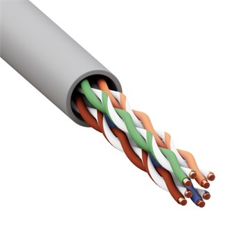 Кабель витая пара  EKF TRP-5EUTP-04PVC-GY-IN3 137734