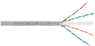 Кабель витая пара U/UTP 6 кат. 4 пары NikoMax NMC 2140A-GY 137783