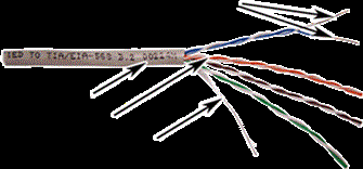 Кабель витая пара U/UTP 5e кат. 4 пары TWT TWT-5EUTP/500-GY 137836