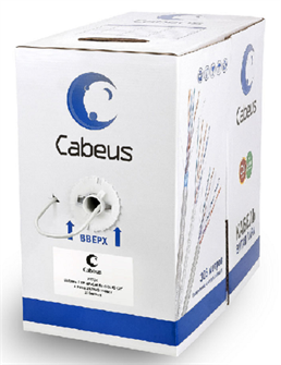 Кабель витая пара F/UTP 5e кат. 4 пары Cabeus FTP-4P-Cat.5e-SOLID-LSZH-GY 137841