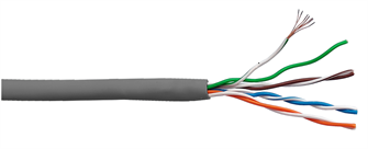 Кабель витая пара U/UTP 5e кат. 4 пары Lanmaster LAN-5EUTP-PT-LSZH-GY 137880