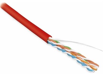 Кабель витая пара U/UTP 5 кат. 4 пары Lanmaster LAN-5EUTP-PT-LSZH-RD 137883