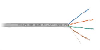 Кабель витая пара U/UTP 5e кат. 4 пары NikoMax NMC 4100C-GY 137917