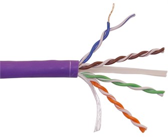 Кабель витая пара U/UTP 6 кат. 4 пары Lanmaster LAN-6EUTP-HFLT-VI 137935