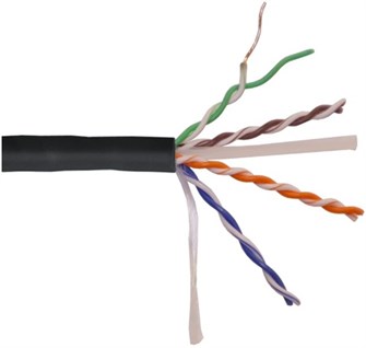 Кабель витая пара U/UTP 6 кат. 4 пары Lanmaster LAN-6EUTP-HFLT-BK 137936