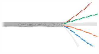 Кабель витая пара U/UTP 6 кат. 4 пары NikoMax NMC 4140A-GY 137967