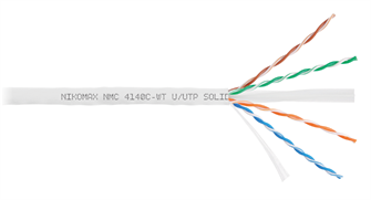 Кабель витая пара U/UTP 6 кат. 4 пары NikoMax NMC 4140C-WT 137989