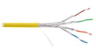 Кабель витая пара S/FTP 7A кат. 4 пары NIKOLAN NKL 4375C-YL 138121