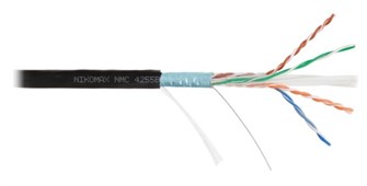 Кабель витая пара U/UTP 6a кат. 4 пары NikoMax NMC 4155C-BK 138123