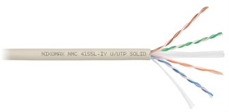 Кабель витая пара U/UTP 6a кат. 4 пары NikoMax NMC 4155L-IY 138131