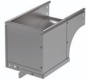 Угол верт. вниз 90°, правый переходник  DKC 37003KHDZ 139131