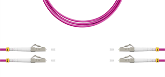 Патч-корд волоконно-оптический TELCORD ШОС-2x3.0-2LC/U(dx)-2LC/U(dx)-MM504-25м-LSZH-MG 139800