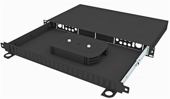 Кросс оптический стоечный  TopLAN КРСв-Top-1U-06DSC/QLC-BK 140341