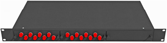 Кросс оптический стоечный  TopLAN КРС-Top-1U-16FC/U-OS2-BK 140347