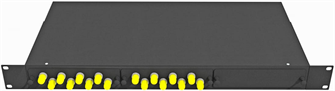 Кросс оптический стоечный  TopLAN КРС-Top-1U-16ST/U-OM2-BK 140371