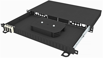 Кросс оптический стоечный  TopLAN КРСв-Top-1U-08LC/U-OM2-BK 140378