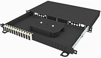 Кросс оптический стоечный  TopLAN КРСв-Top-1U-24SC/U-OM2-BK 140455