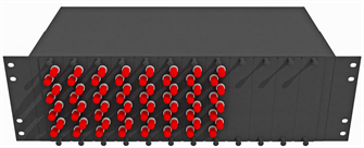 Кросс оптический стоечный  TopLAN КРС-Top-3U-64ST/U-OS2-BK 140545
