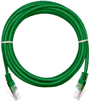 Кабель патч-корд U/UTP 5e кат. 10м Netlan EC-PC4UD55B-BC-PVC-100-GN-5 140598