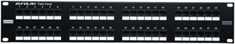 Патч-панель 19, 48xRJ45, UTP, Кат. 5е Eurolan 27B-U5-48BL 140834