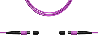 Волоконно-оптическая сборка 50/125, 12 волокон TELCORD ШОС-3.0-12-MPO/U(f)-MPO/U(f)-B-MM504-5м-LSZH-MG 140940