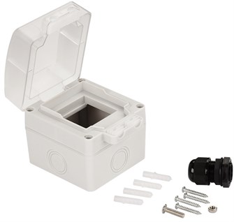 Бокс настенный  Lanmaster LAN-MB-F45/1-WP 141060