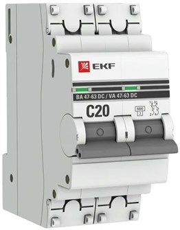 {{photo.Alt || photo.Description || 'Автоматический выключатель  EKF mcb4763-DC-2-20C-pro'}}