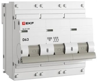 {{photo.Alt || photo.Description || 'Автоматический выключатель  EKF mcb47100-3-63D-pro'}}