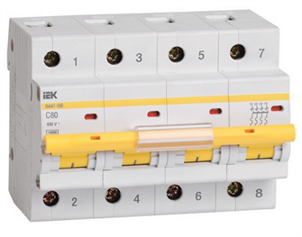 Автоматический выключатель  IEK MVA40-4-100-C 149335