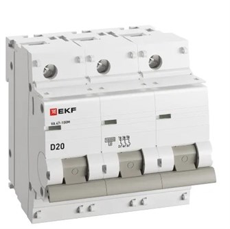 {{photo.Alt || photo.Description || 'Автоматический выключатель  EKF mcb47100m-3-20D-pro'}}