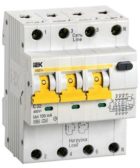 {{photo.Alt || photo.Description || 'Автомат дифференциальный IEK MAD22-6-032-C-100'}}