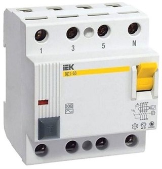 Выключатель дифференциального тока (ВДТ, УЗО)  IEK MDV10-4-025-100 150589
