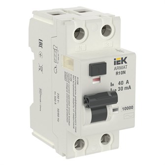 Выключатель дифференциального тока (ВДТ, УЗО)  IEK AR-R10N-2-040C030 150605