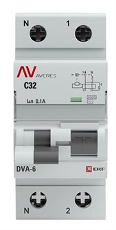 {{photo.Alt || photo.Description || 'Автомат дифференциальный EKF rcbo6-1pn-32C-100-ac-av'}}