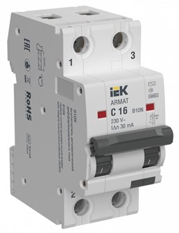 Автомат дифференциальный IEK AR-B10N-2-C016A030 150788