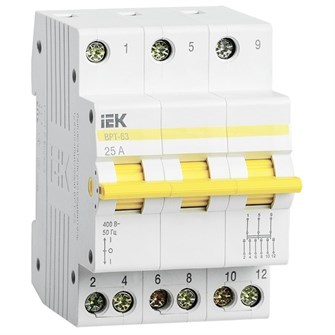 Выключатель-разъединитель трехпозиционный IEK MPR10-3-025 150930