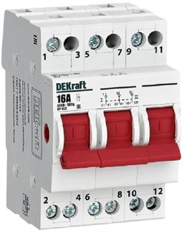 Выключатель-разъединитель трехпозиционный DEKraft 17212DEK 150936