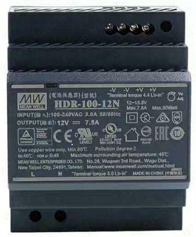 Преобразователь AC-DC сетевой Mean Well HDR-100-12N 151214