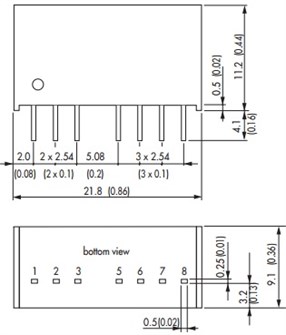 Преобразователь DC-DC модульный TRACO POWER TMR 6-0511 151396