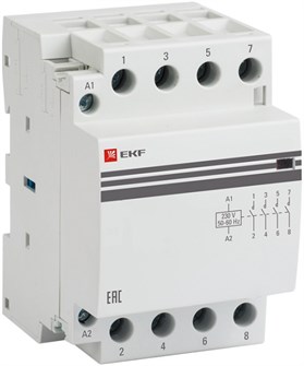 Контактор модульный EKF km-3-40-40 152043