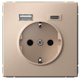 Розетка с заземлением с 2 USB  Systeme Electric GAL001232 157269