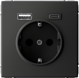 Розетка с заземлением с 2 USB  Systeme Electric GAL001432 157270