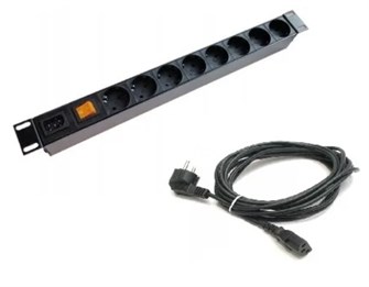 Блок;розеток;;QTECH;QS-PDU-1U-16А-8Schuko-1C20 102129