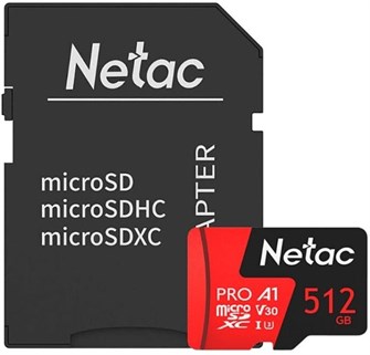 Карта;памяти;MicroSDXC;512GB;Netac;NT02P500PRO-512G-R 122005