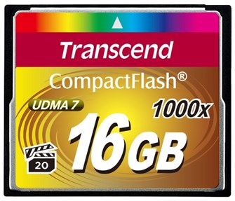 Карта;памяти;CompactFlash;16GB;Transcend;TS16GCF1000 122070